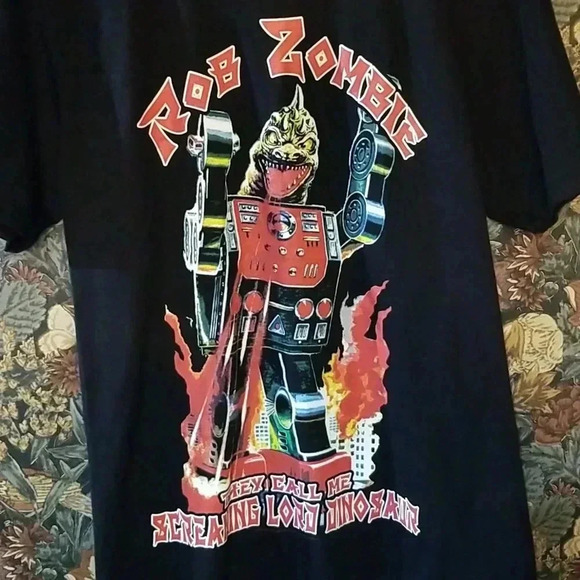 NWT Rob Zombie they call me screaming  lord dinosaur tee shirt - Picture 3 of 3